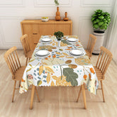 Aperturee Cute Ladybug and Leaf Tablecloth, Colorful Insect Garden Theme for Kids Birthday Party or Spring Picnic